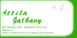 attila galbavy business card